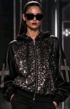 Damen Sweat Jacke Kreuz mit Taschen – Damenmode Live Shopping